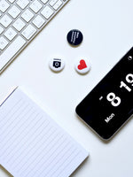 Button Badge Metal Back- 75mm, 58mm, 44mm, 32mm – custom branded corporate gift, Kaaf Creations UAE