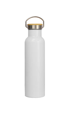 Stainless Steel Bamboo Flask – custom branded corporate gift, Kaaf Creations UAE