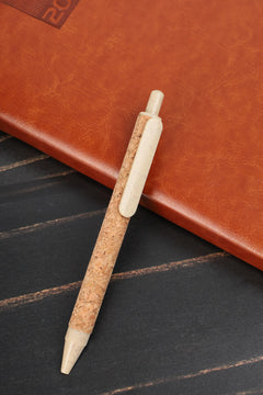 Push Action Cork Pen – custom branded corporate gift, Kaaf Creations UAE