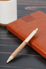 Push Action Cork Pen – custom branded corporate gift, Kaaf Creations UAE