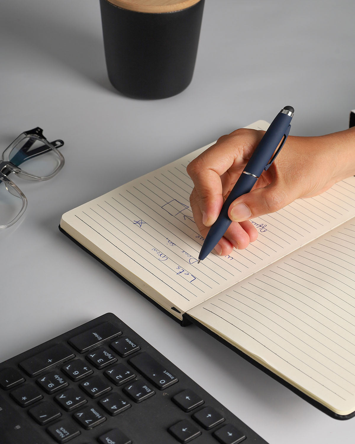 Rubberized Metal Pen – custom branded corporate gift, Kaaf Creations UAE