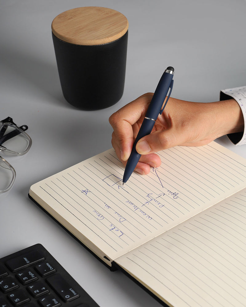 Rubberized Metal Pen – custom branded corporate gift, Kaaf Creations UAE