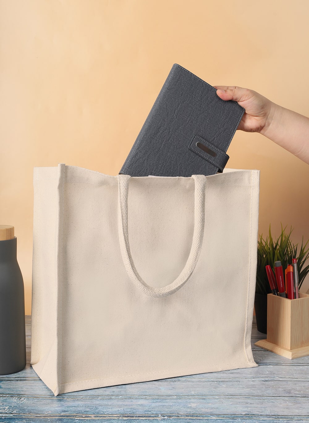 Canvas Bag – Style 2 – custom branded corporate gift, Kaaf Creations UAE