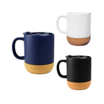 Ceramic Mug with Cork Bottom – custom branded corporate gift, Kaaf Creations UAE