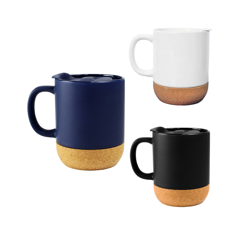 Ceramic Mug with Cork Bottom – custom branded corporate gift, Kaaf Creations UAE