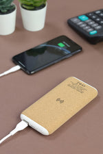 10000 mAh Wheat Straw + Cork Power Bank – custom branded corporate gift, Kaaf Creations UAE