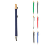 Metal Ball Pen with Bamboo Button – custom branded corporate gift, Kaaf Creations UAE