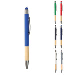 Metal Ball Pen with Bamboo Grip – custom branded corporate gift, Kaaf Creations UAE