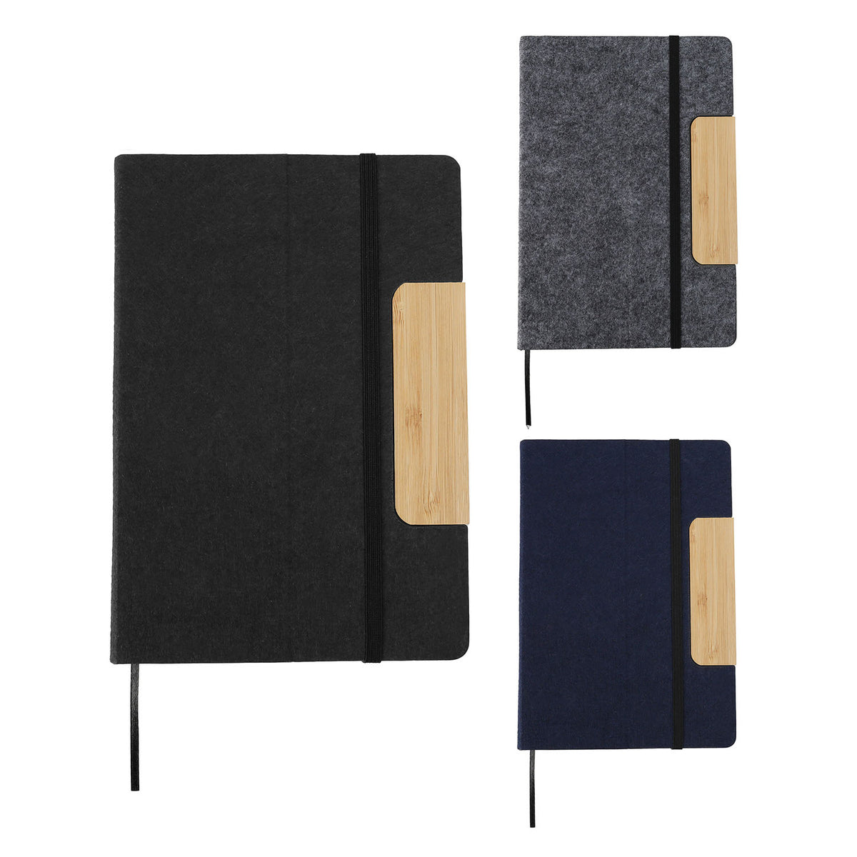 Felt Bamboo Notebook – custom branded corporate gift, Kaaf Creations UAE
