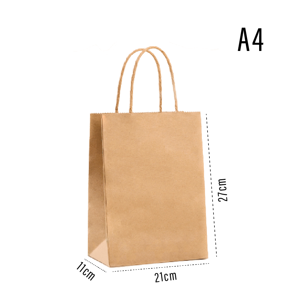 Kraft Paper Bag A4 – custom branded corporate gift, Kaaf Creations UAE