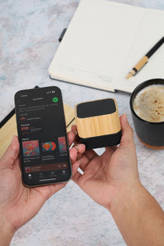 Bamboo Bluetooth Speaker – custom branded corporate gift, Kaaf Creations UAE
