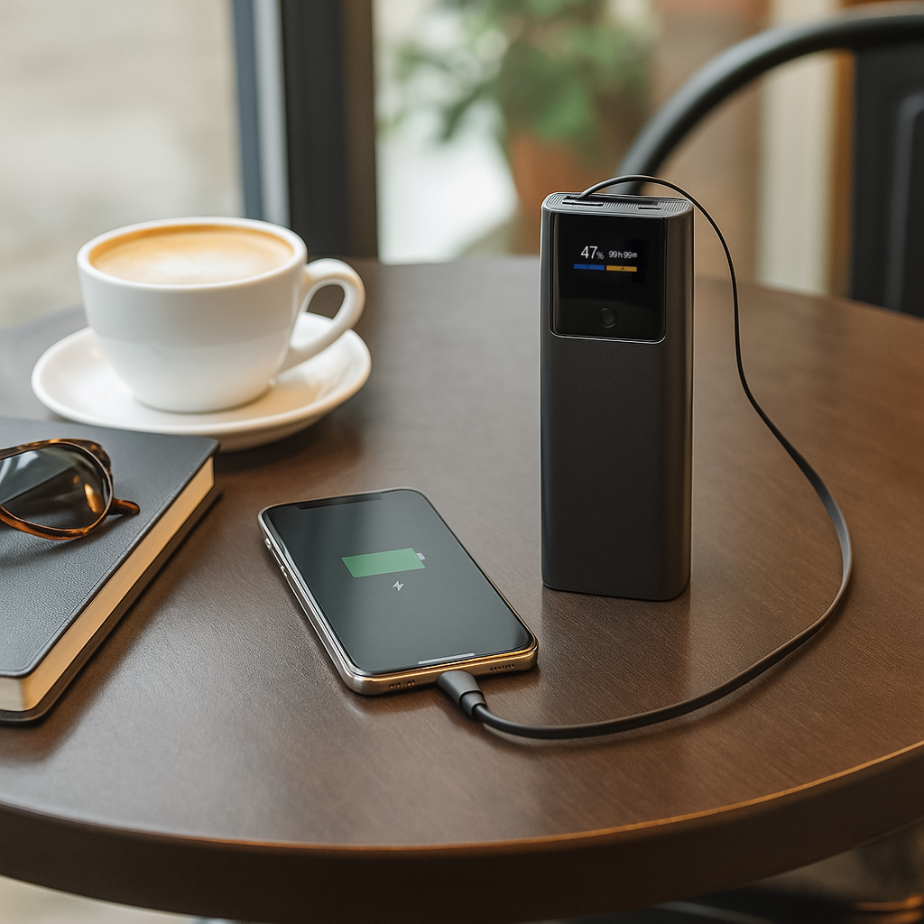 Digital Display Power Bank – custom branded corporate gift, Kaaf Creations UAE