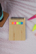 Mini Bamboo Notebook with Memo Pad – custom branded corporate gift, Kaaf Creations UAE