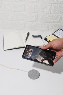 RPET & Cork Wireless Charger – custom branded corporate gift, Kaaf Creations UAE
