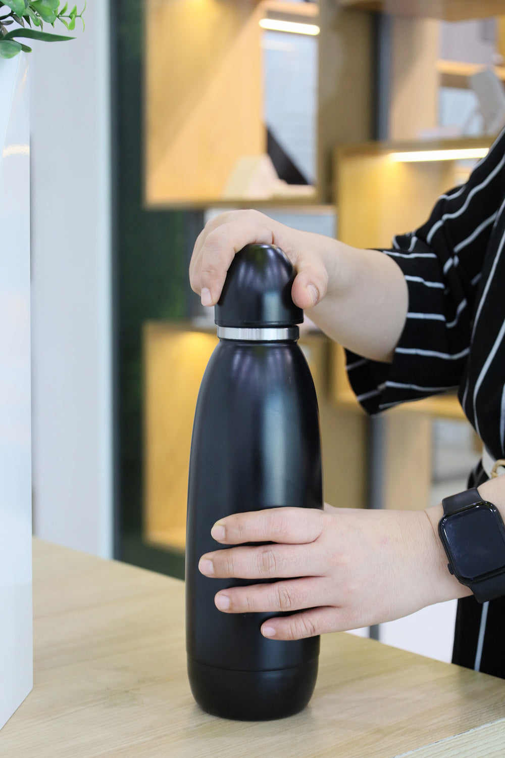 Recycled Stainless Steel Bullet Bottle 750 ml – custom branded corporate gift, Kaaf Creations UAE