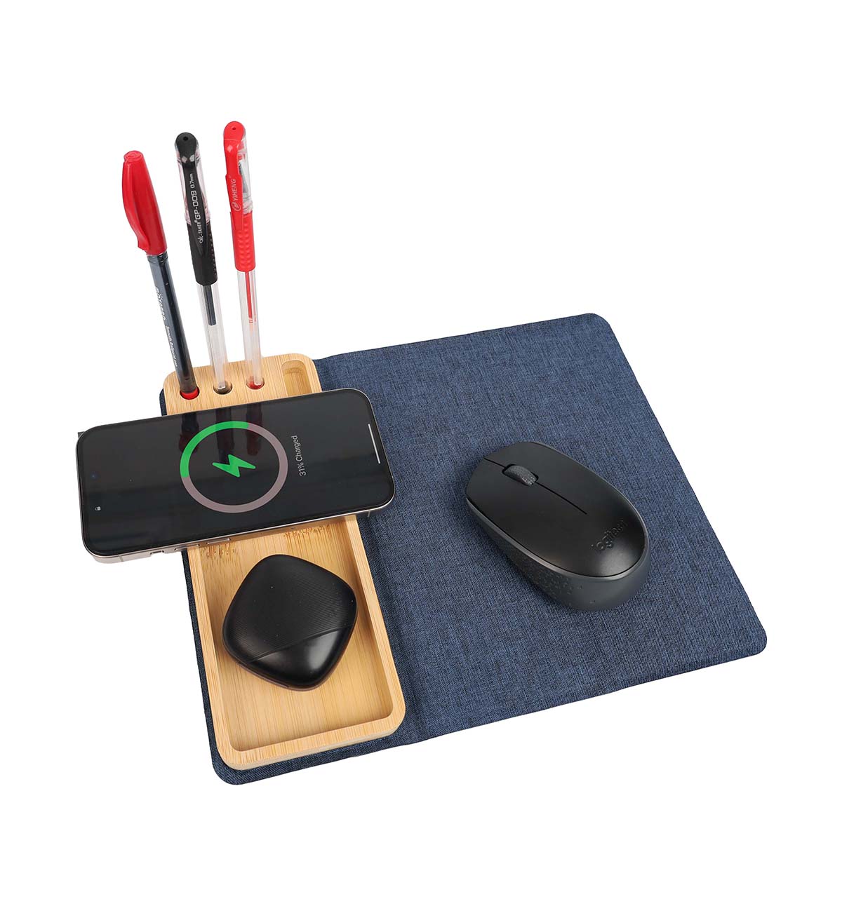 RPET Mousepad with Wireless Charger – custom branded corporate gift, Kaaf Creations UAE