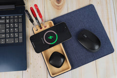 RPET Mousepad with Wireless Charger – custom branded corporate gift, Kaaf Creations UAE