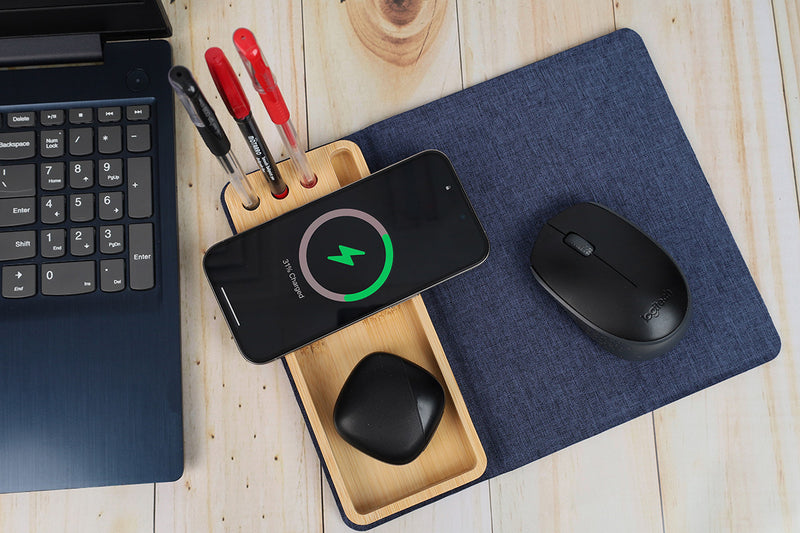 RPET Mousepad with Wireless Charger – custom branded corporate gift, Kaaf Creations UAE