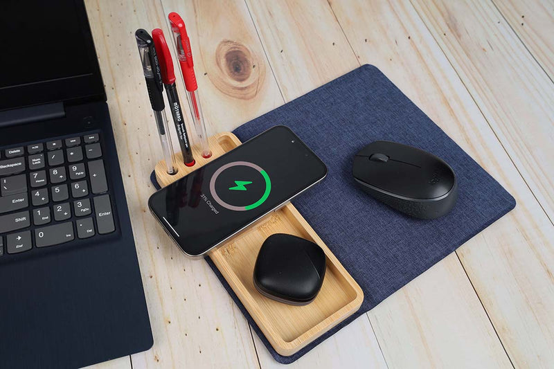 RPET Mousepad with Wireless Charger – custom branded corporate gift, Kaaf Creations UAE