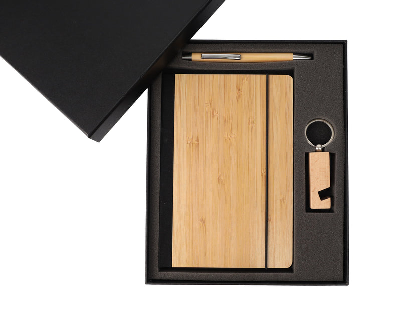 Black Bamboo Corporate Gift Box – custom branded corporate gift, Kaaf Creations UAE