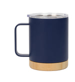 Bamboo Base Stainless Steel Mug – custom branded corporate gift, Kaaf Creations UAE