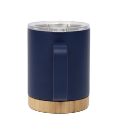 Bamboo Base Stainless Steel Mug – custom branded corporate gift, Kaaf Creations UAE