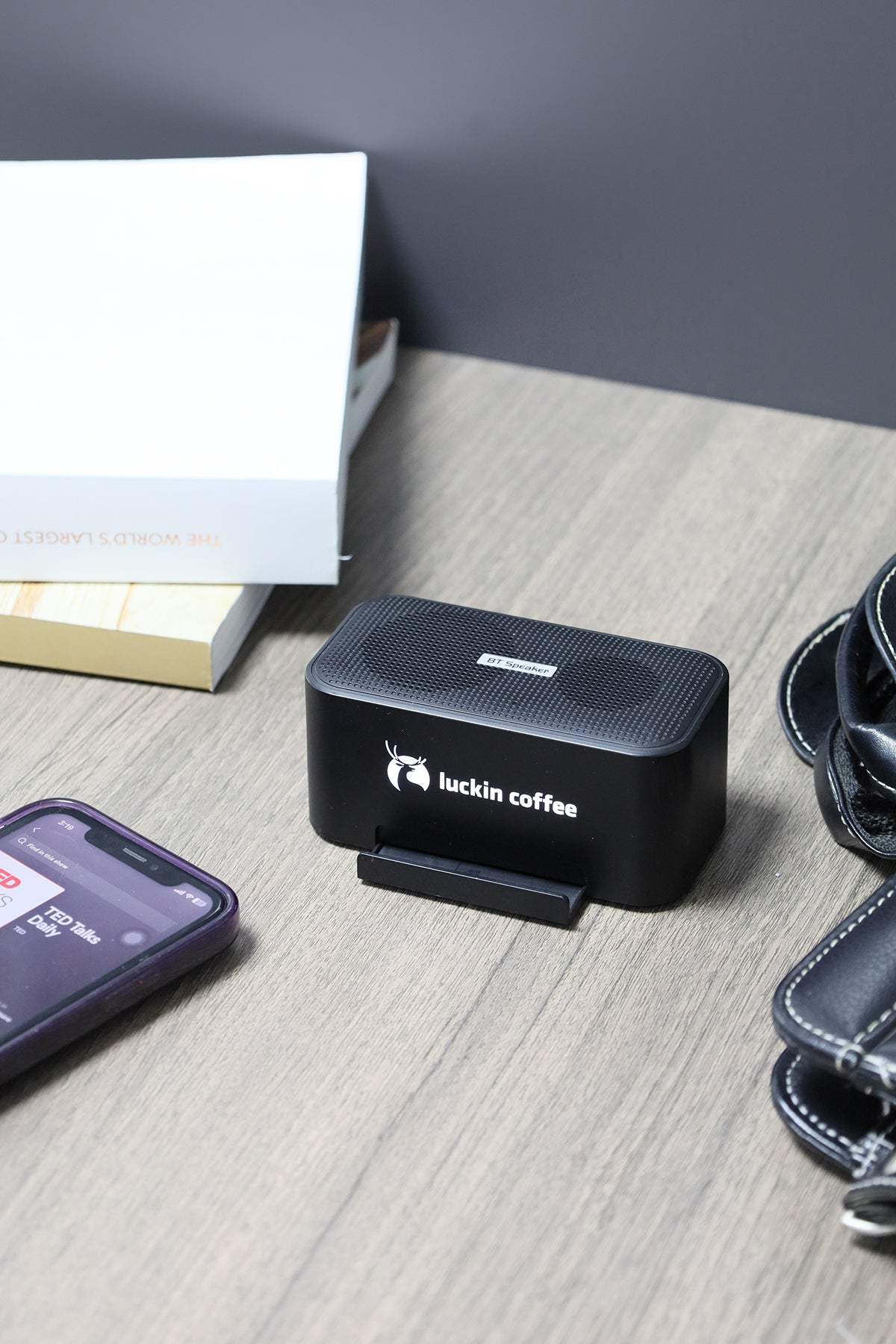 Wireless Speaker with Lightup Logo – custom branded corporate gift, Kaaf Creations UAE