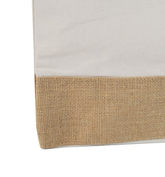 Canvas & Jute Bag with Leather Handle – custom branded corporate gift, Kaaf Creations UAE