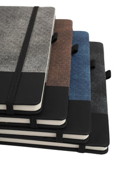 Two-tone Personalized PU Notebook – custom branded corporate gift, Kaaf Creations UAE