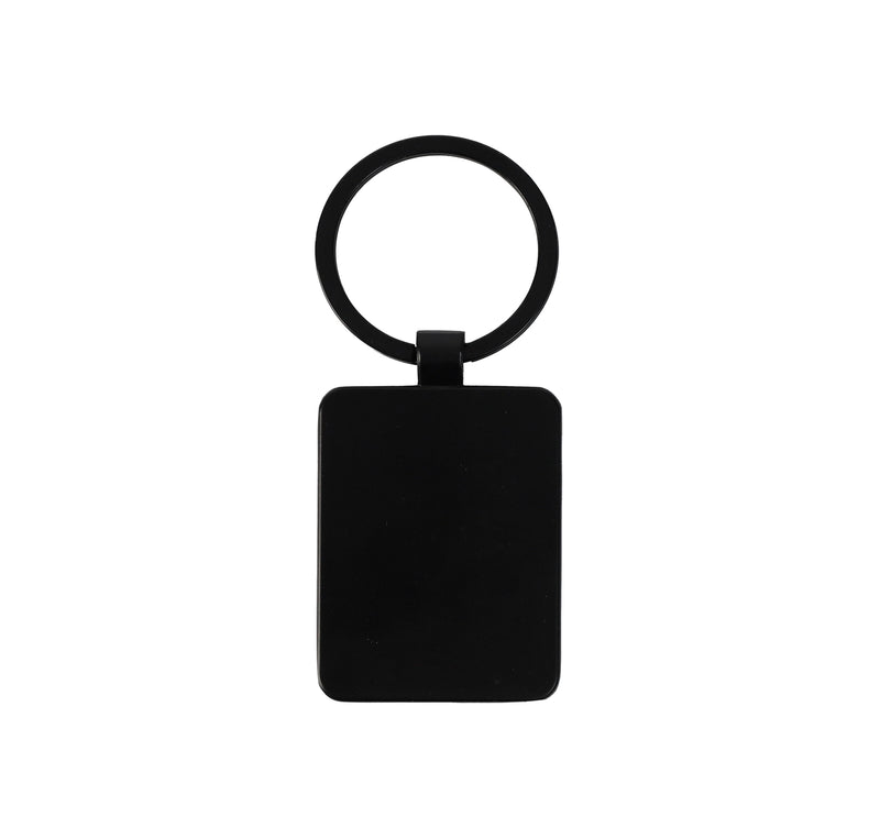 Rectangle Bamboo body metal keychain – custom branded corporate gift, Kaaf Creations UAE