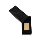 Rectangle Bamboo body metal keychain – custom branded corporate gift, Kaaf Creations UAE