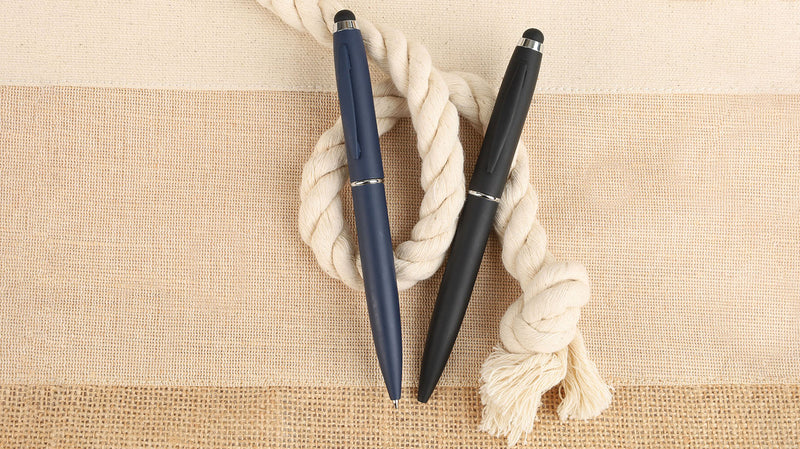 Rubberized Metal Pen – custom branded corporate gift, Kaaf Creations UAE