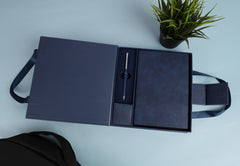 Premium Gift Set - Blue Corporate Gift Box – custom branded corporate gift, Kaaf Creations UAE