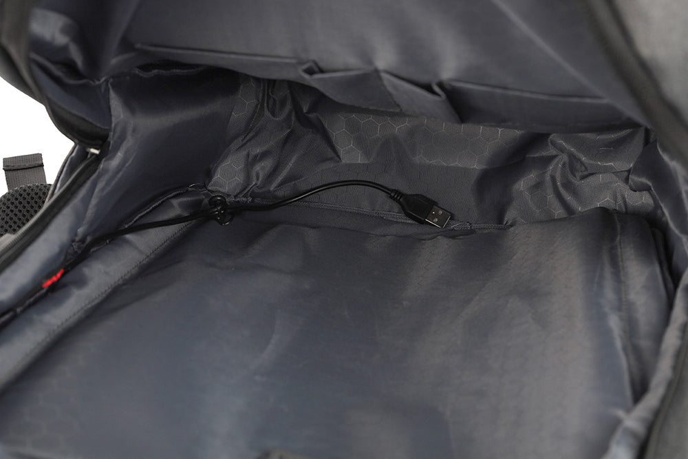 Leather & Fabric Backpack – custom branded corporate gift, Kaaf Creations UAE