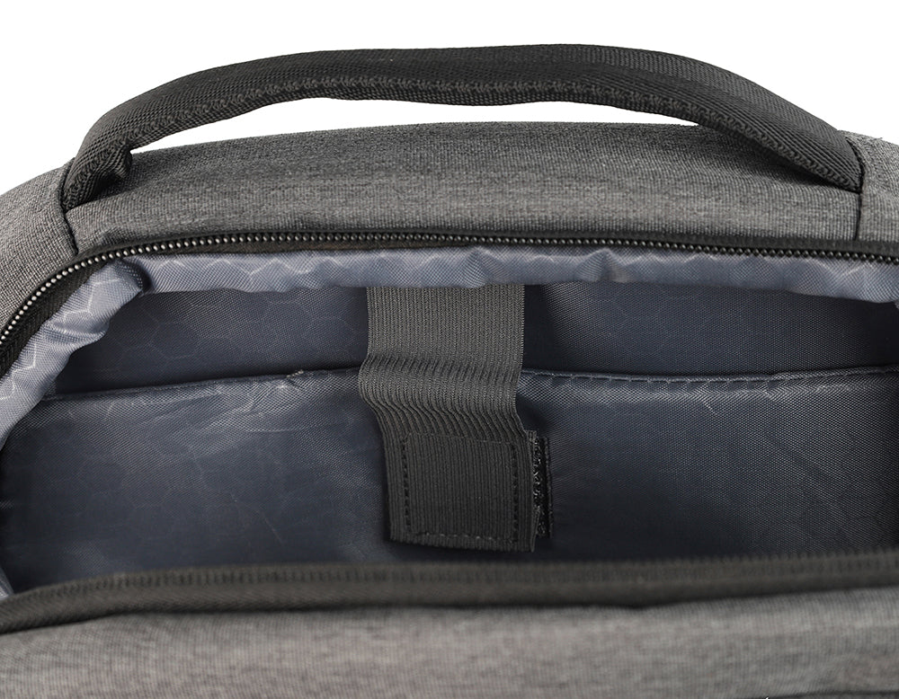 Leather & Fabric Backpack – custom branded corporate gift, Kaaf Creations UAE