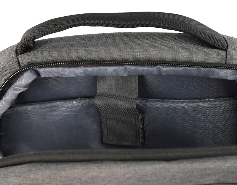 Leather & Fabric Backpack – custom branded corporate gift, Kaaf Creations UAE
