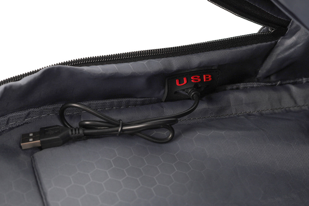 Leather & Fabric Backpack – custom branded corporate gift, Kaaf Creations UAE