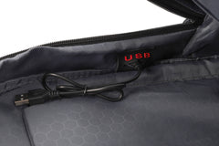 Leather & Fabric Backpack – custom branded corporate gift, Kaaf Creations UAE