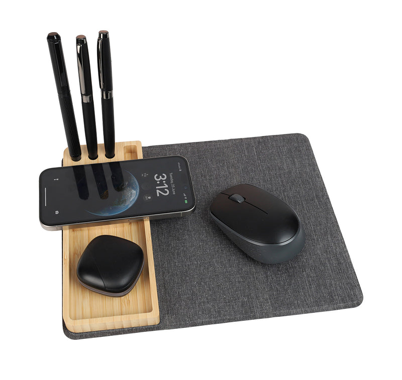 RPET Mousepad with Wireless Charger – custom branded corporate gift, Kaaf Creations UAE