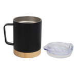 Bamboo Base Stainless Steel Mug – custom branded corporate gift, Kaaf Creations UAE