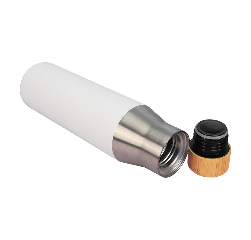 Vaccum Bottle with Bamboo Lid – custom branded corporate gift, Kaaf Creations UAE