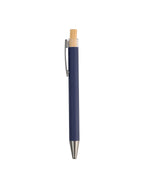 Metal Ball Pen with Bamboo Button – custom branded corporate gift, Kaaf Creations UAE