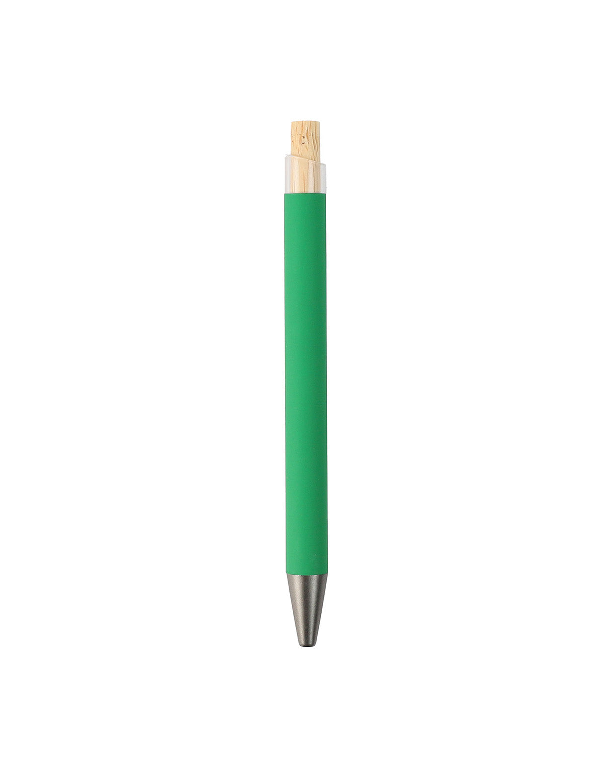 Metal Ball Pen with Bamboo Button – custom branded corporate gift, Kaaf Creations UAE