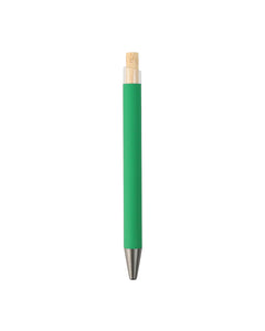 Metal Ball Pen with Bamboo Button – custom branded corporate gift, Kaaf Creations UAE
