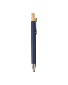 Metal Ball Pen with Bamboo Button – custom branded corporate gift, Kaaf Creations UAE