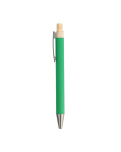 Metal Ball Pen with Bamboo Button – custom branded corporate gift, Kaaf Creations UAE