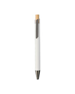 Metal Ball Pen with Bamboo Button