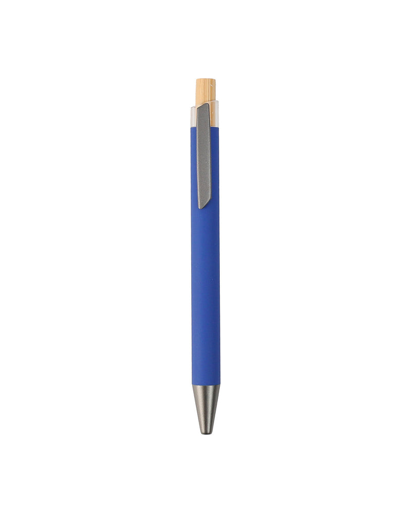 Metal Ball Pen with Bamboo Button – custom branded corporate gift, Kaaf Creations UAE