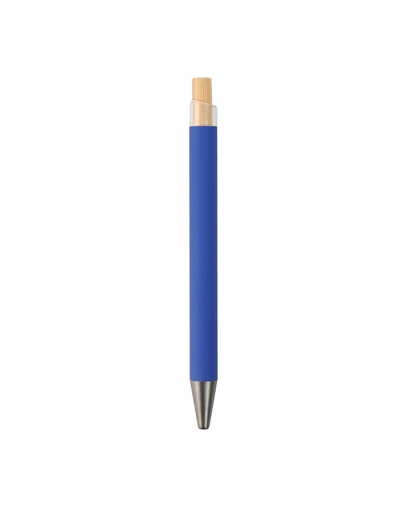 Metal Ball Pen with Bamboo Button – custom branded corporate gift, Kaaf Creations UAE