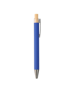 Metal Ball Pen with Bamboo Button – custom branded corporate gift, Kaaf Creations UAE